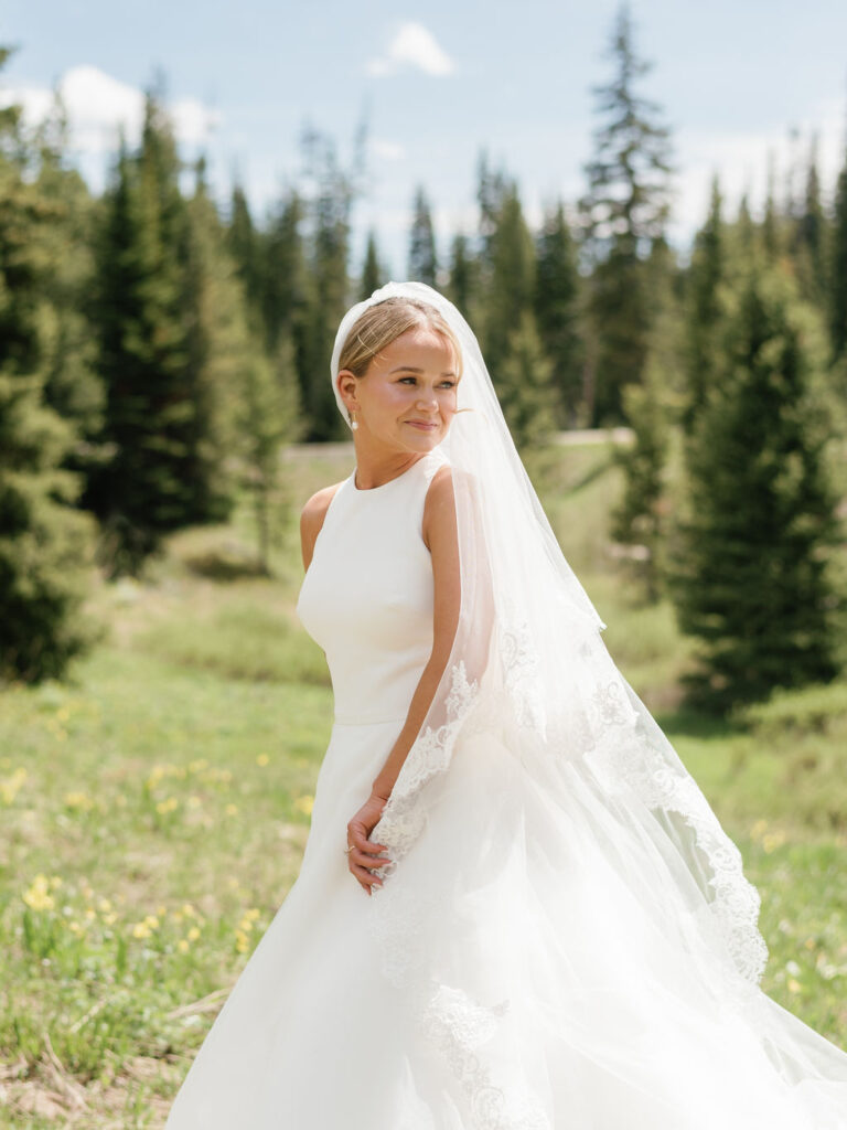 Big Sky resort bridal portrait