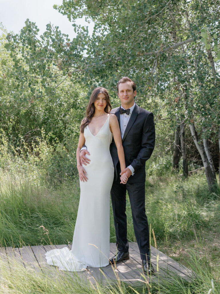 Foster Creek Farm Wedding Montana bride and groom portrait4