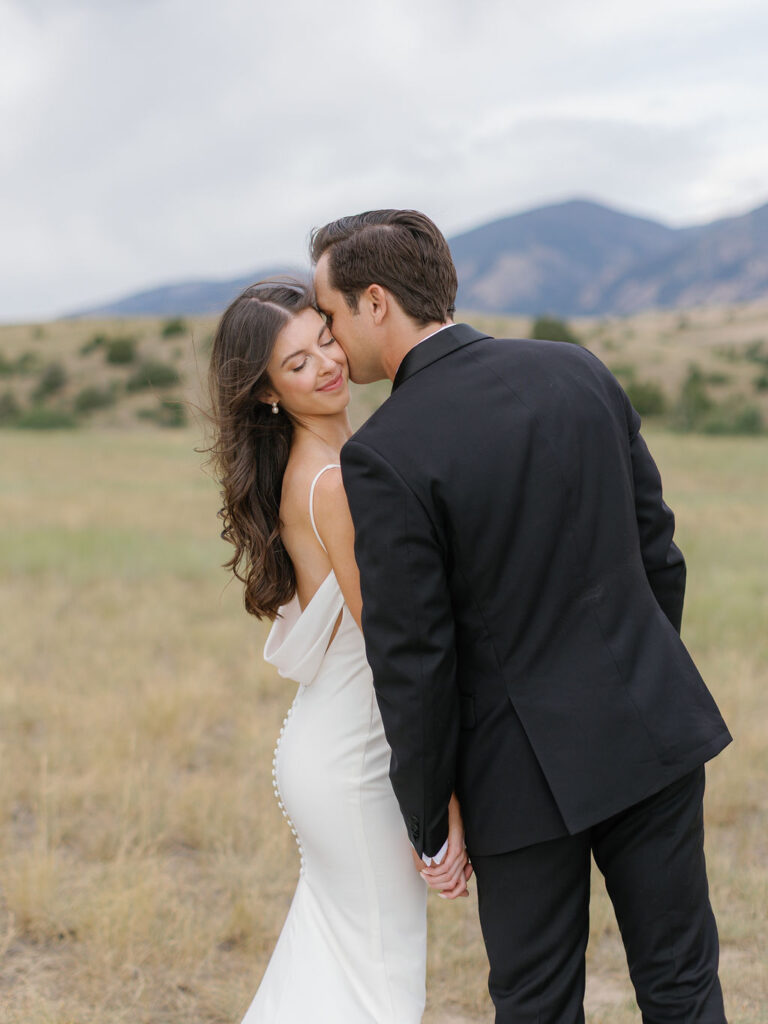 Foster Creek Farm Wedding Montana bride and groom portrait